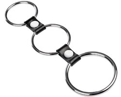 Rimba - Triple Cockring Metaal - Zwart