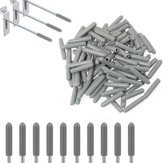 Afdruiprek voor vaatwasmachine, 100 stuks, siliconen afwasbak, afdekdoppen, roestbescherming, tanden, afdekkappen geschikt voor alle vaatwassermodellen, wit