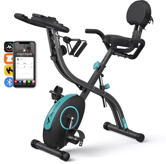 4-in-1 Hometrainer - Inklapbare Fiets met LCD-monitor en - 4-in-1 - €381,43