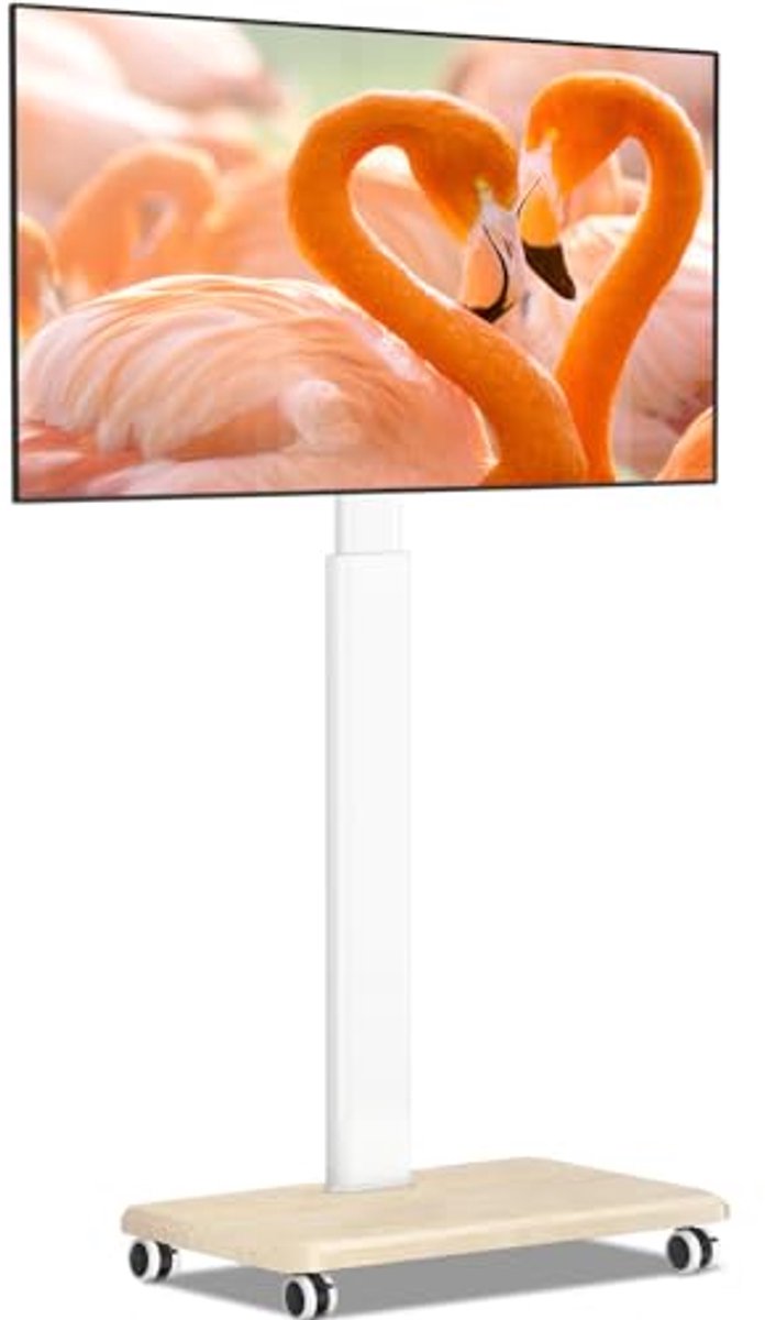Verrijdbaar TV-meubel voor 32-65 inch televisies, in hoogte verstelbaar en draaibaar design
