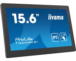 iiyama T1624MSC-B1 beeldkrant Interactief flatscreen 39,6 cm (15.6) IPS 450 cd/m² Full HD Zwart Touchscreen 24/7