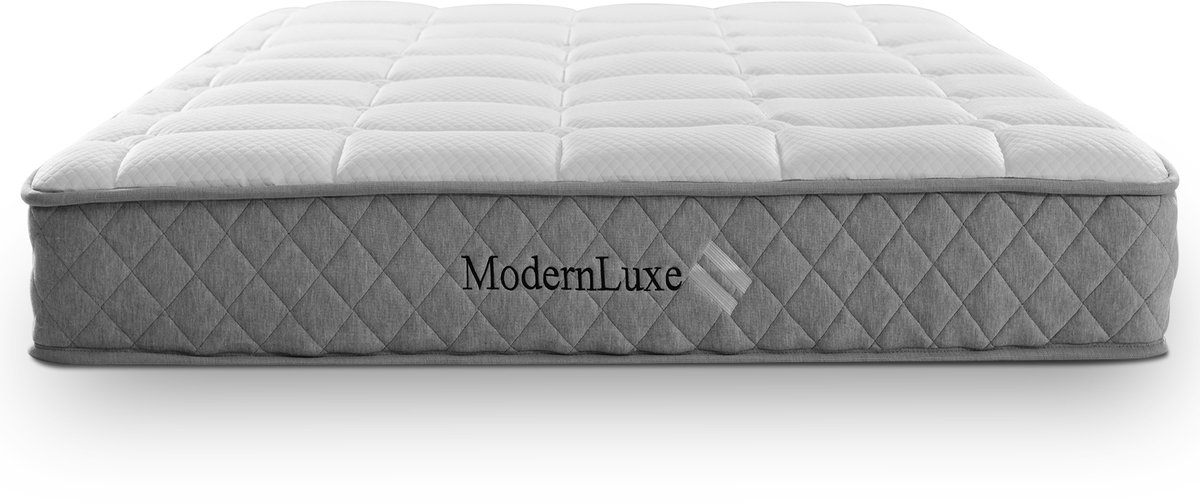 in& out door furniture Orthopedisch koudschuim matras 120x200 cm, matras met 7-zones pocketveren kern, stevigheidsgraad H3 (medium stevig) – OEKO-TEX® gecertificeerd, 20 cm hoogte, 4 handgrepen + vacuüm verpakt Wit