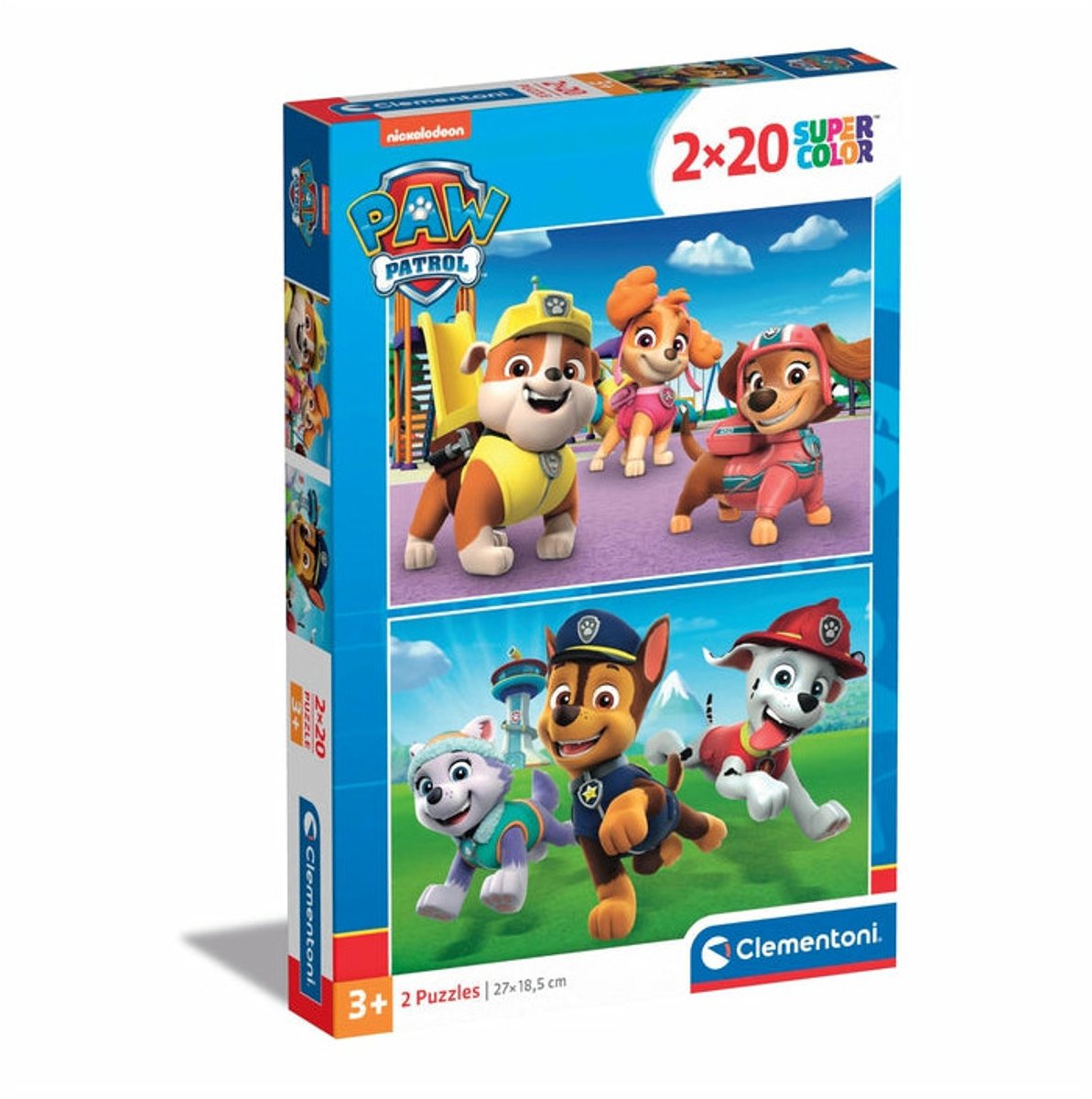 Clementoni paw patrol puzzel 2 x 20 stukjes