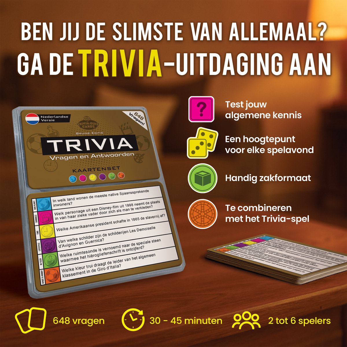 Triviant Vragen Aanvulset, Pubquiz, 648 Vraag en Antwoorden - Versie Bruin NIEUWSTE EDITIE! — afbeelding 2