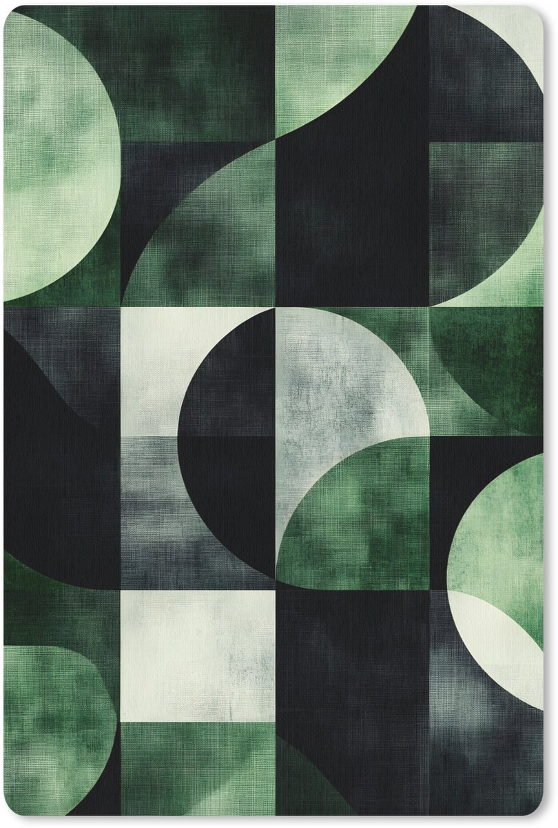 Muismat 18x27 cm - Mousepad Abstract - Groen - Vormen - Muismatten