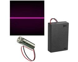 1PCS 405nm 3-5V Purple Laser Line Module Diode with Driver Plastic Lens + 1pcs AA Battery Holders (Light Source Shape: Line)