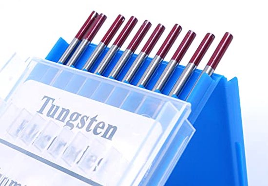 10 Pack TIG Welding Tungsten Thickened 3/32" WT20 (Red) Earned Tungsten Electrodes-2.4x150mm — afbeelding 3