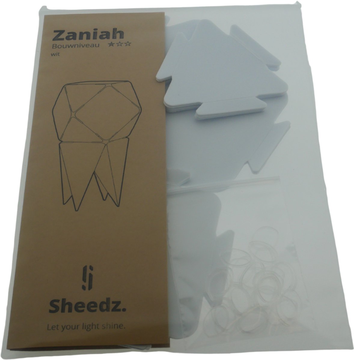 Sheedz lampenomhulsel Zaniah creatief wit design voor LED-lampen.