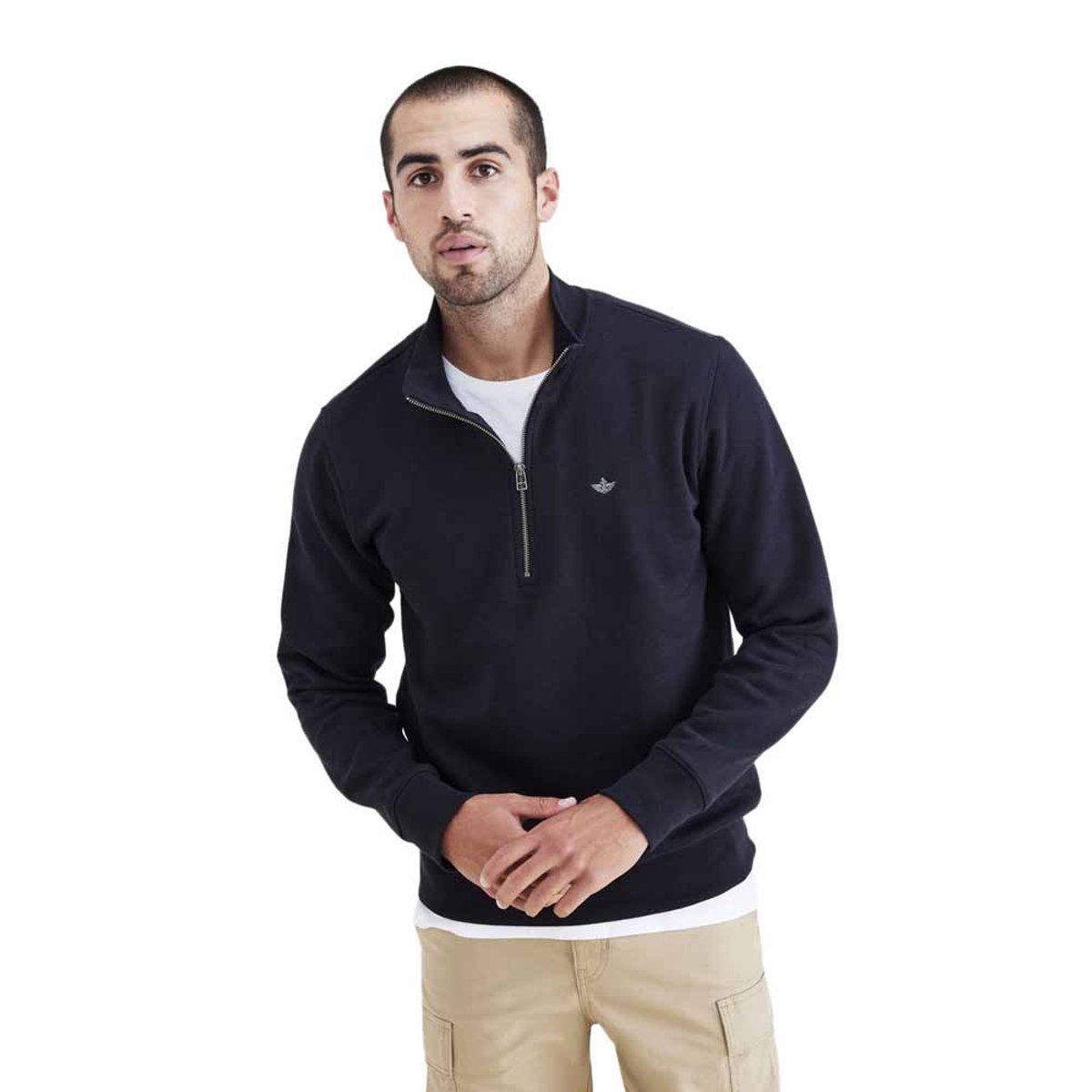 Dockers T3 Half Rits Trui Zwart M Man