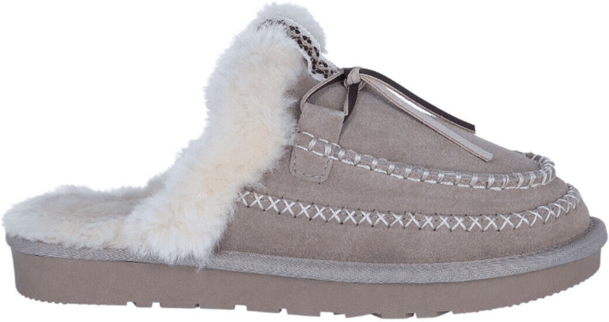 Double Heart Dames Pantoffel | Beige | Maat: 38