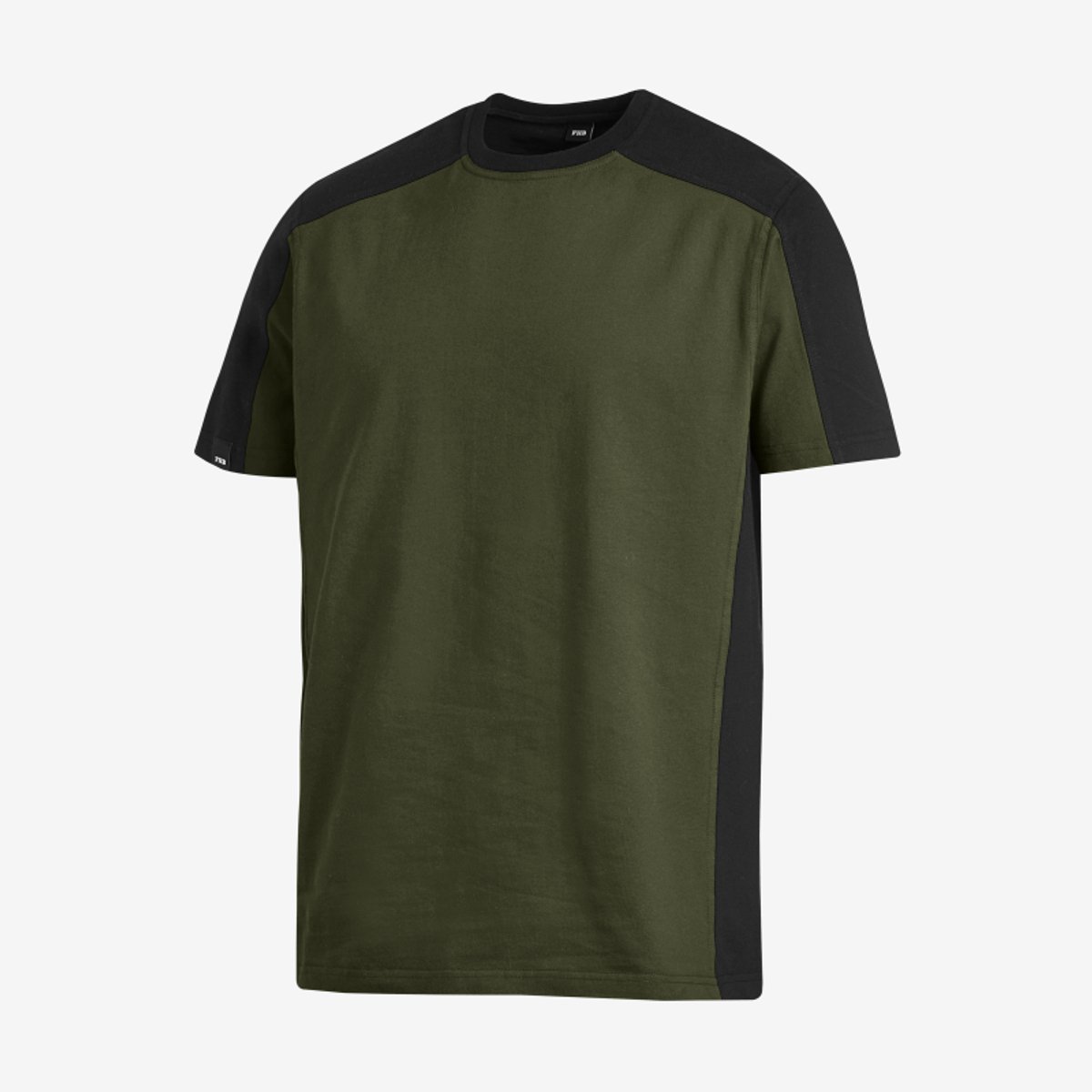 FHB MARC T-Shirt tweekleurig 90690 - Olijf-Zwart - S