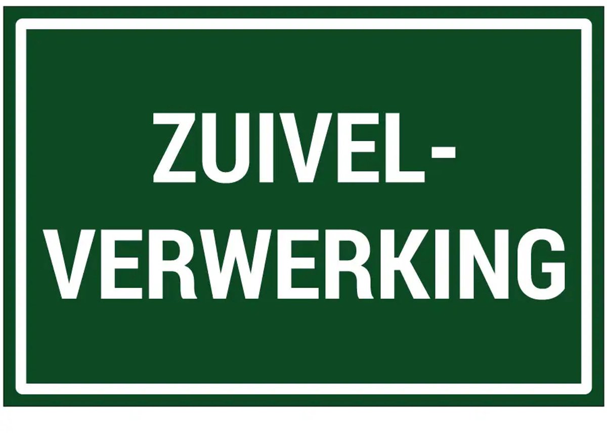 Zuivelverwerking sticker | 18 x 12 cm