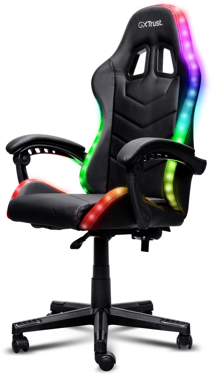 Trust GXT 704 Roniq RGB - Gaming stoel - RGB Verlichting - Gamestoel met Verstelbare Rugleuning En Zitting - Zwart - Trust - €224,36