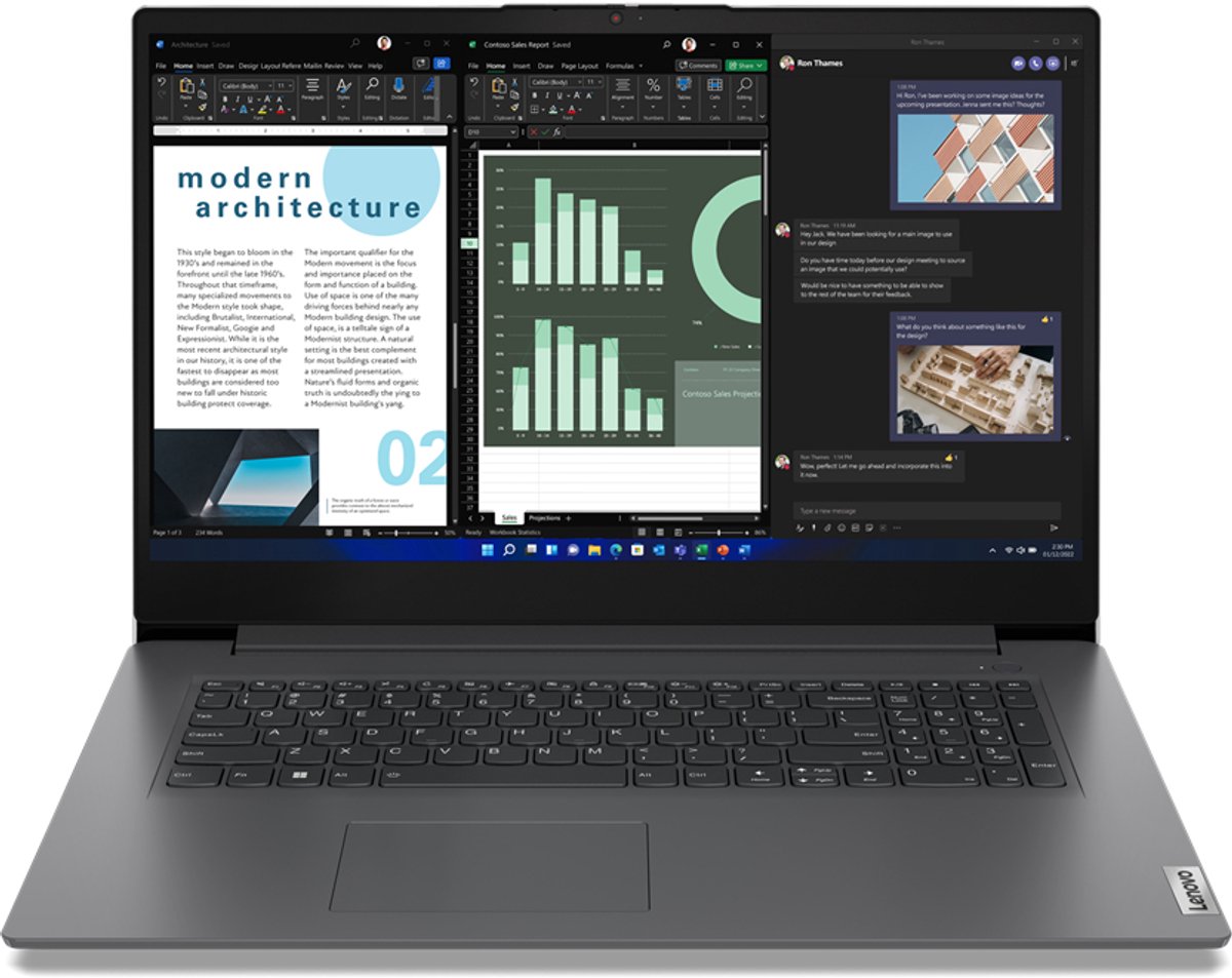 Lenovo V17 G4 IRU - Zakelijke Laptop - 17.3 inch - Core i5 - 16GB/512GB - Windows 11 Pro — afbeelding 1