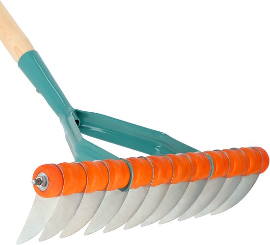 KADAX verticuteermachine voor dames, snijhark met 168 cm steel, manuele stalen verticuteermachine, moshark voor tuin, gazonbeluchter, manuele beluchtingsvork (eenzijdig) van KADAX — afbeelding 4
