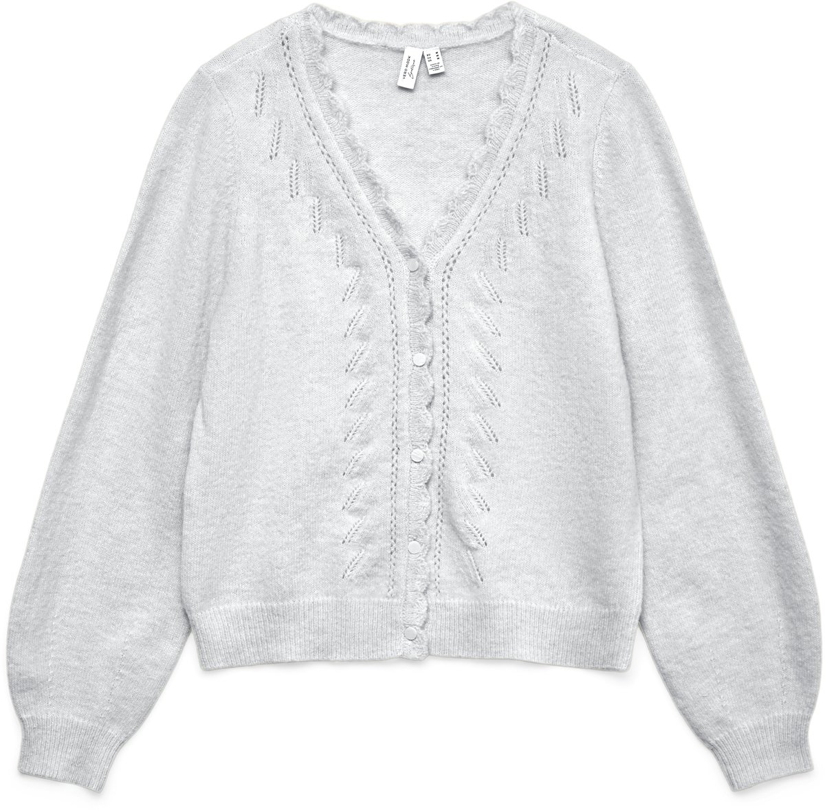 Vero Moda Vest Vmlya Ls V-neck Cardigan Btq 10335263 Light Grey Melange Dames Maat - XL