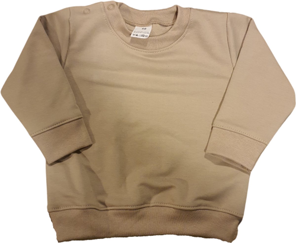 Mooie baby trui sweater in het beige voor jongens en meisjes met lange mouwen 62