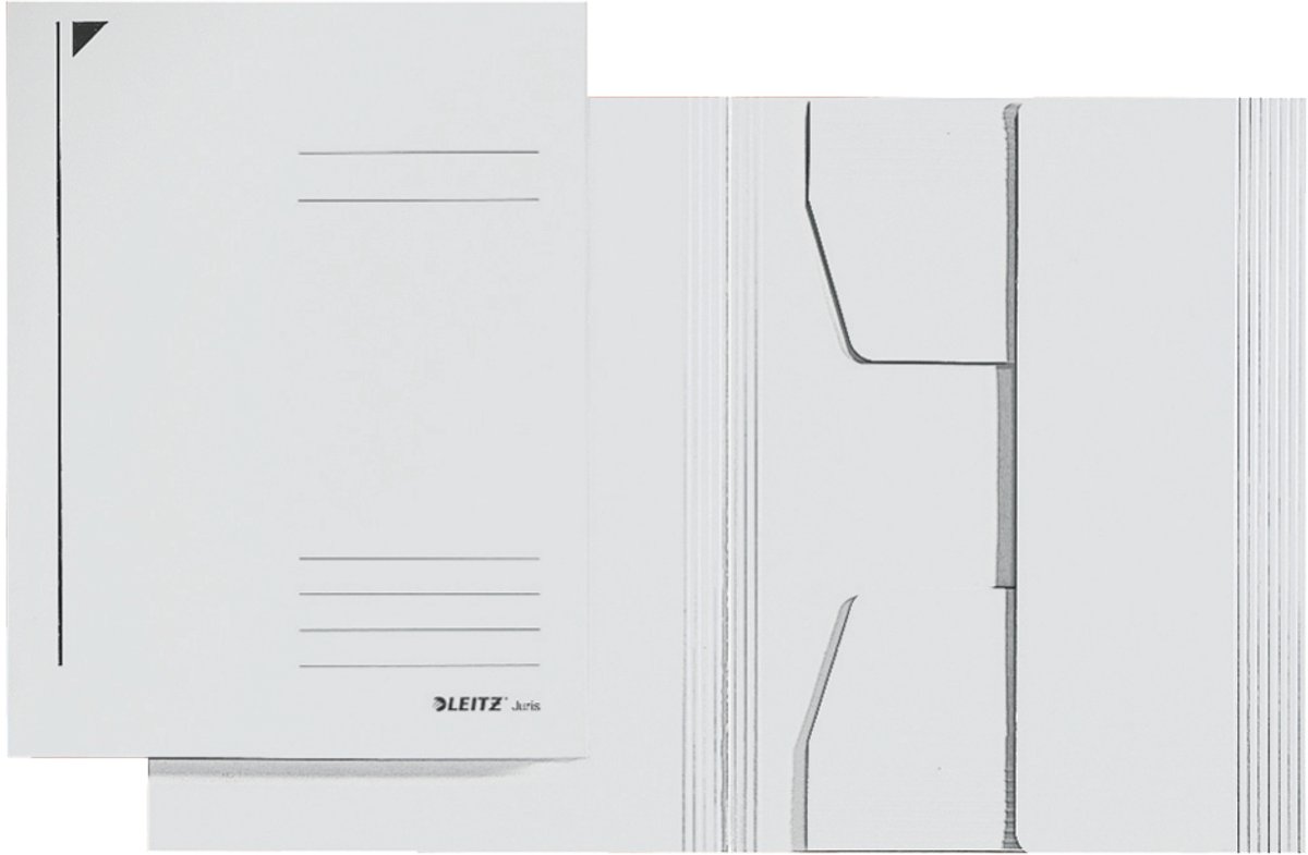LEITZ dossiermap / jurismap, DIN A4, karton 430 g/m2, wit