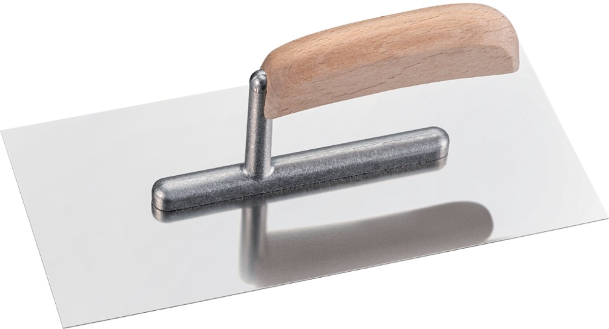 WESTEX plakspaan roestvrij staal, houten greep, 270 x 130 mm