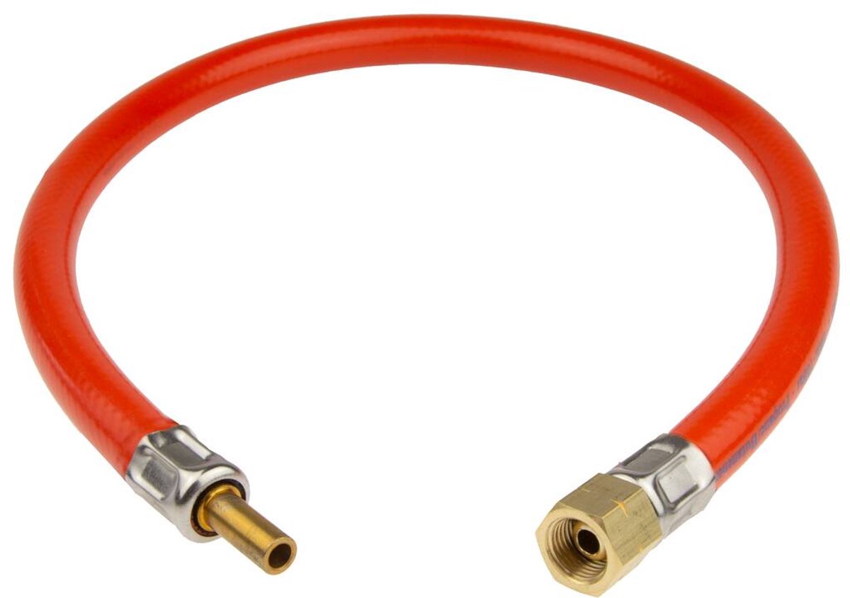 Gasslang 1/4 links x gladde knel insteek 8 - 10 mm - 1 meter