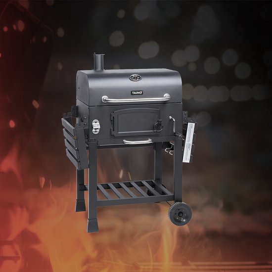 TAINO HERO XL houtskoolgrill - BBQ grillwagen standaard grill roker kolen — afbeelding 5