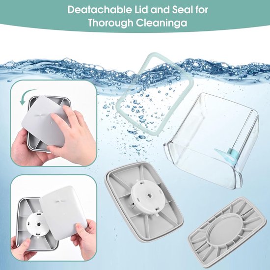 2300ml melkpoederdispenser - Draagbare melkpoederbewaardoos met maatschepje - Verzegelde melkpoederdispenser - Melkpoedercontainer - Uitneembare eiwitpoederbewaardoos - Type A — afbeelding 5