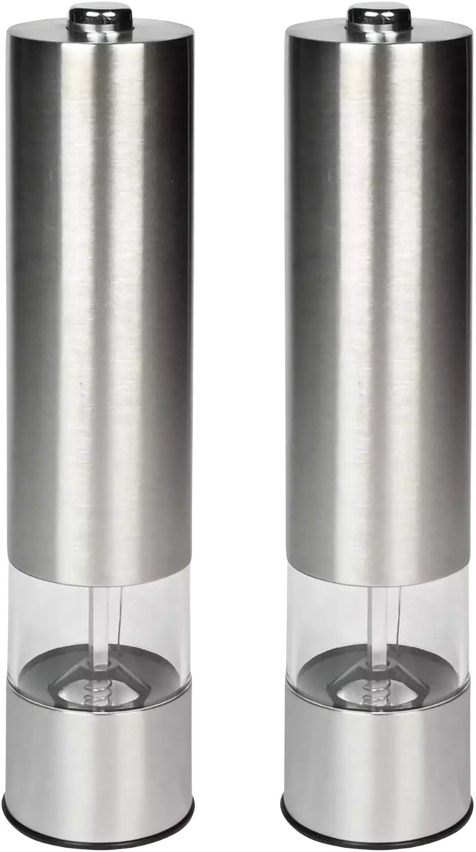 Benson Peper en zout stel - elektrische - LED - instelbare maalgraad - RVS - 23 cm