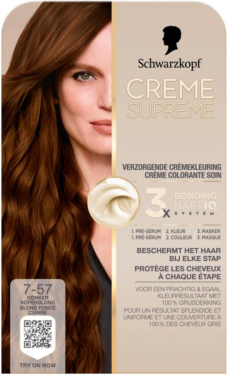 Schwarzkopf - CREME SUPREME 7-57 - Permanente Haarverf - Haarkleuring
