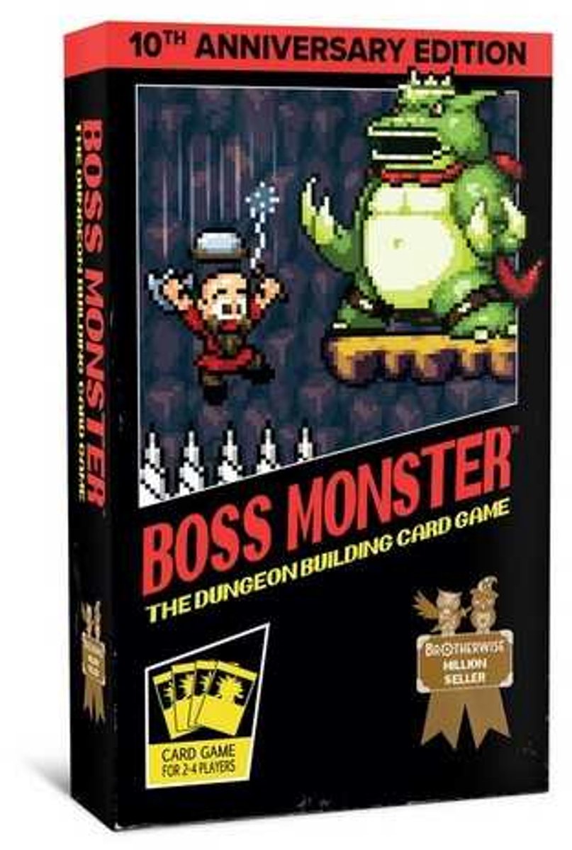 Asmodee kaartspel Boss Monster 10th Anniversary Edition strategisch.