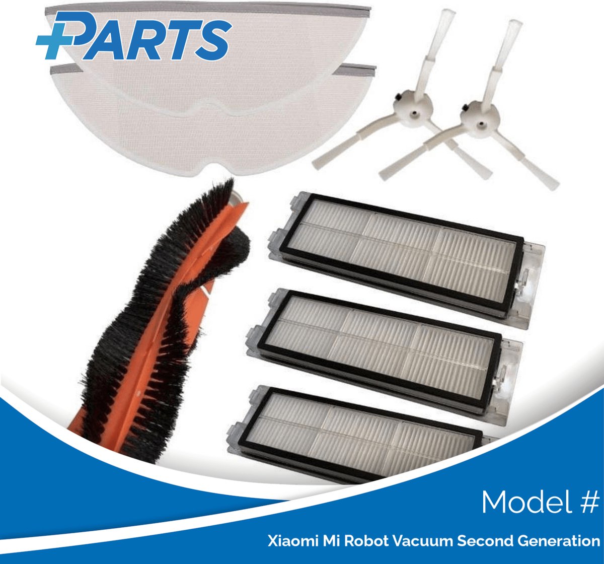 Plus.Parts Xiaomi Mi Robot Vacuum Second Generation Onderhoudsset (Plus.Parts® alternatief voor 8.02.0068) Overig