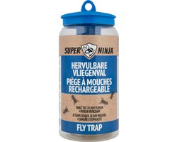 Piège à mouches Super Ninja - Attrape-mouches pour intérieur et extérieur - Piège à mouches très efficace avec attractif écologique - Respectueux de l'environnement et facile à utiliser
