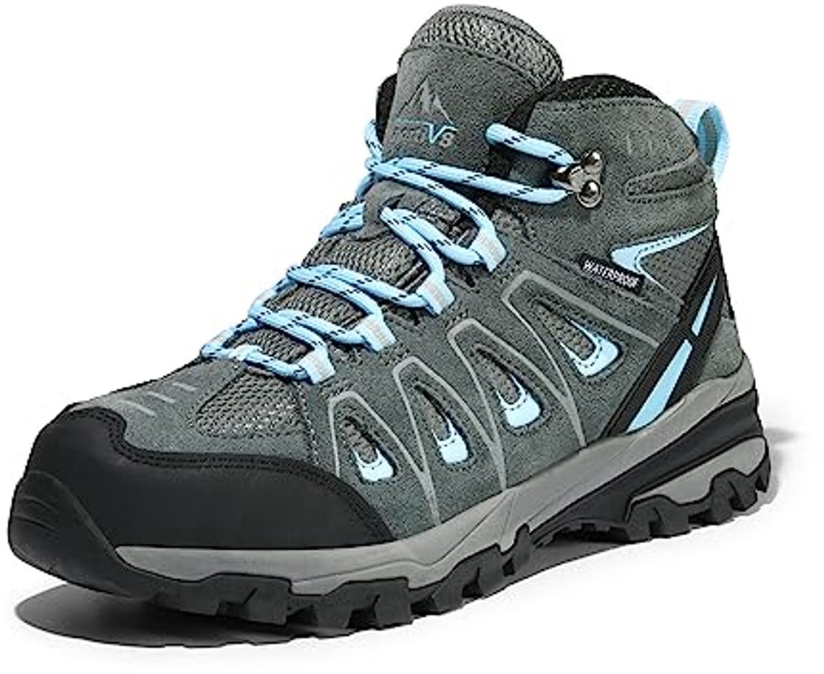 Waterdichte brede wandellaarzen voor dames Outdoor Trekking en Camping Grijs Blauw