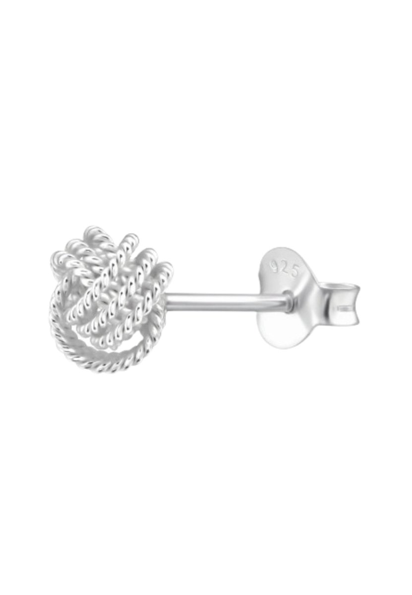 MAXTE 925 Zilveren Knoop Oorstekers Dames - Minimalistische Sterling Zilver Oorbellen - 6 mm