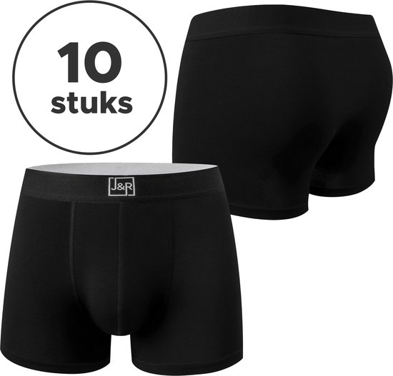 Jacob & Roy's Boxer Homme - Sous-vêtements - Boxers - Sous-vêtements - 10 pièces - Zwart - Katoen - Taille M