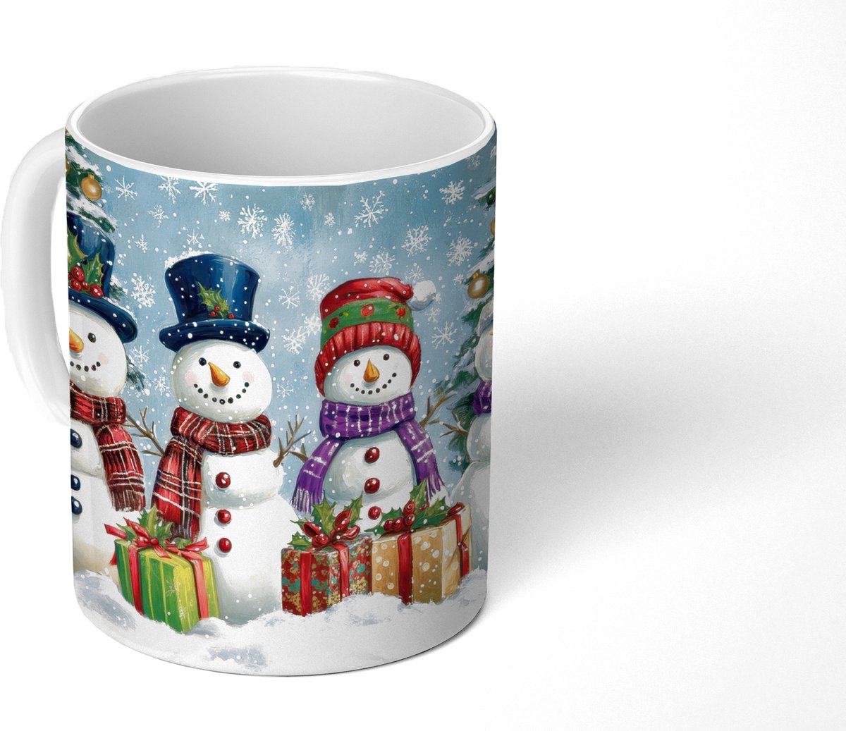 Mok - Koffiemok - Vrolijk - Sneeuw - Kleurrijk - Mokken - 350 ML - Beker - Koffiemokken - Theemok