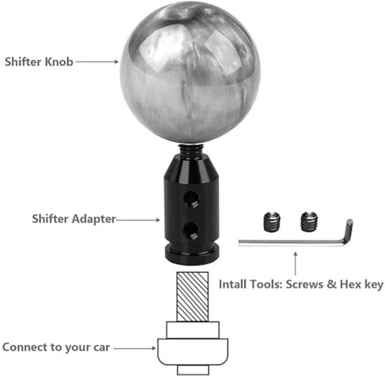 Universele Auto Pookknop Adapter voor Niet-Schroefdraad Shifters M12x1.25 van universele — afbeelding 5