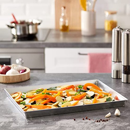 Rechthoekige Bakplaat van Aluminiumlegering 3003 - 40x30 cm - Ideaal voor Gebak en Pizza — afbeelding 2