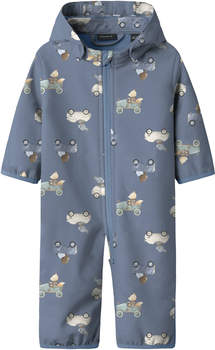 NAME IT NBMALFA08 SOFTSHELL SUIT AOP FO Baby Ski jassen Blauw