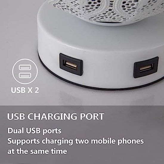 Dimbare Tafellamp met Touch Control en USB Oplaadfunctie - Modern Nachtlampje voor Slaapkamer en Kinderkamer — afbeelding 2