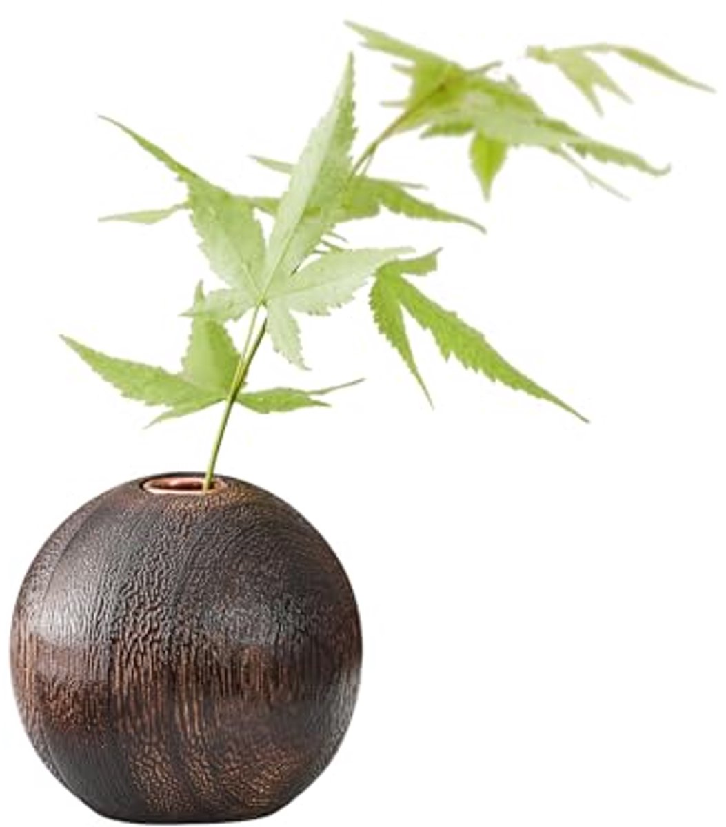 Houten Mini Vaas voor Bloemen - Unieke Tafelbladdecoratie