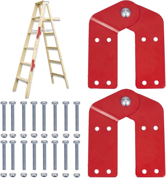 Zolderladder Scharnieren Kit | Heavy Duty Ladder Scharnieren, Verspreider Scharnier Vervanging, Zolder Ladder Onderdelen Hardware Kit, Zolder Ladder Accessoires