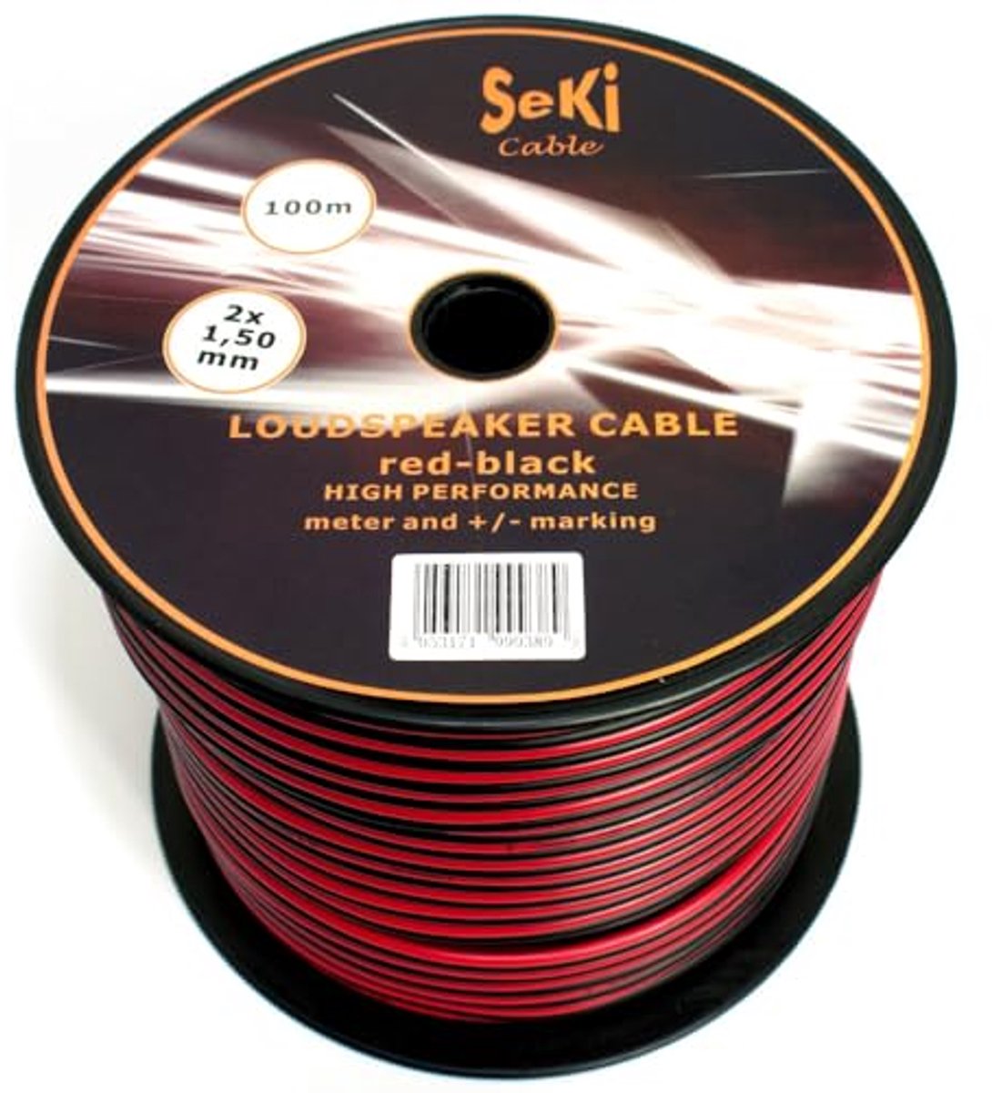 Luidsprekerkabel 2 x 1,50 mm² 100m