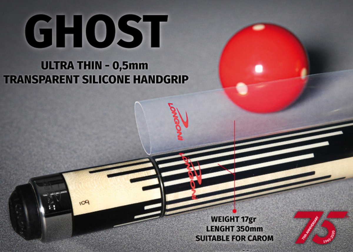 Biljartkeu Handle Longoni Ghost transparant