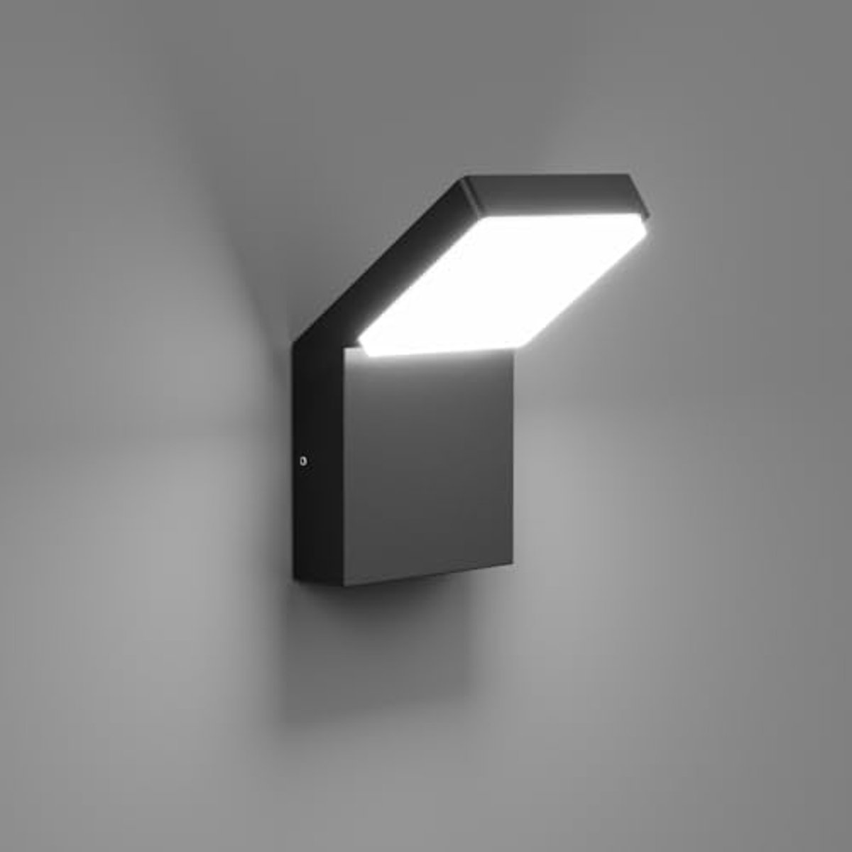 Moderne waterdichte LED wandlamp 24W voor binnen en buiten - 1500 lumen, zwart, koude witte verlichting