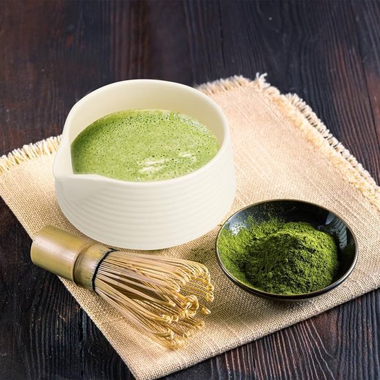 Bol à Matcha Céramique 500ml - Tasse Thé Japonais Artisanale Blanc