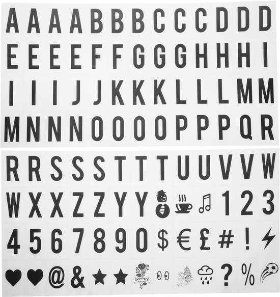 Deco lichtbak/lightbox emoticons 90 stuks Multi