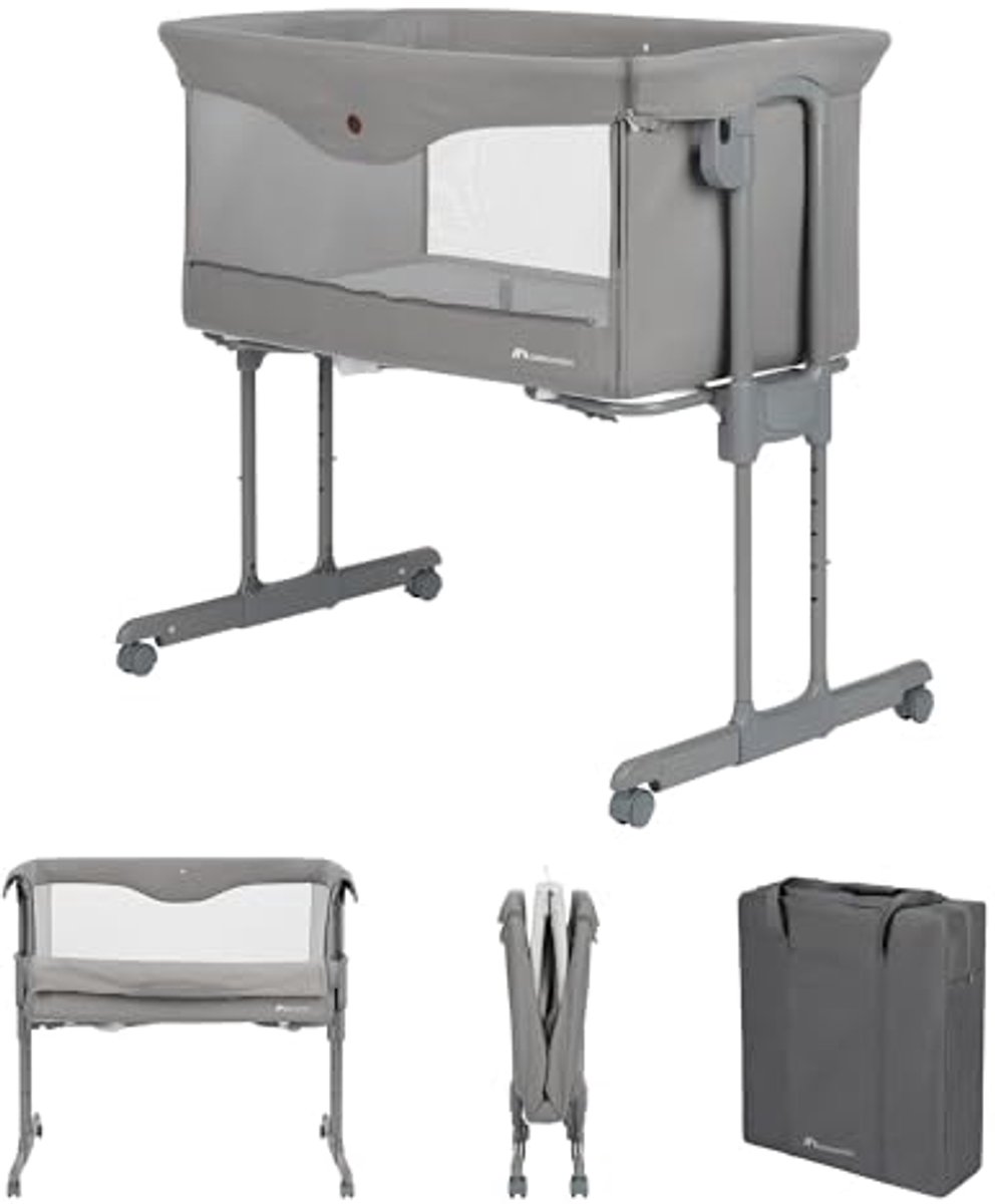 Image of 2-in-1 Co-Sleeper en Babybedje voor 0-6 maanden - Compact en Eenvoudig te Verplaatsen