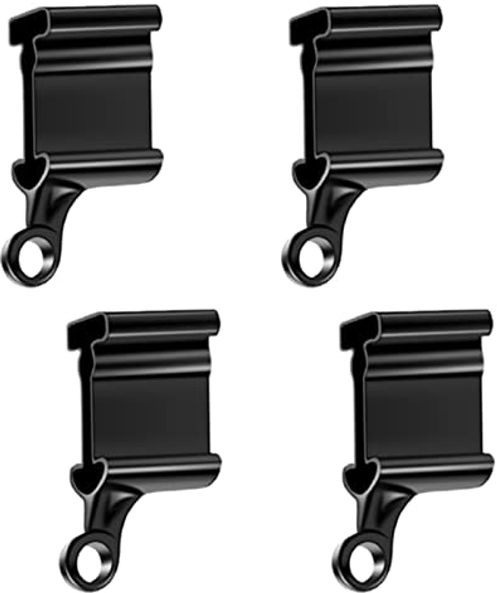 Eindkappen voor Flexibele Gordijnrails - 4-Pack voor Camper en Doucheraam, Zwart