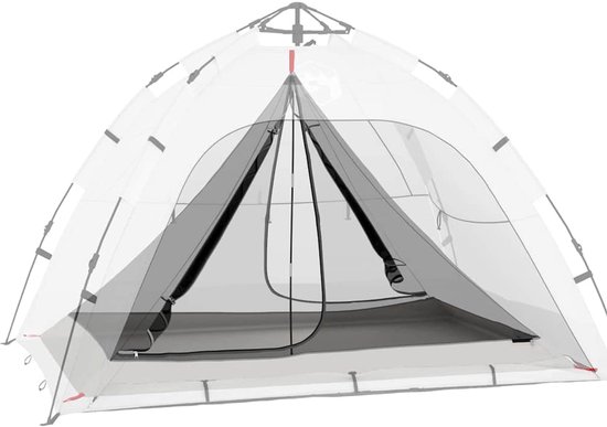 vidaXL - Binnentent - Zwart - 240 - x - 160 - x - 133 - cm - Gaas van Merkloos — afbeelding 4