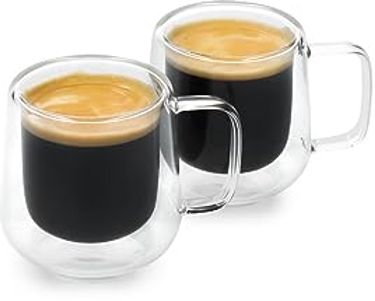 Dubbelwandige Espresso Glazen Set van 2 - 100ml